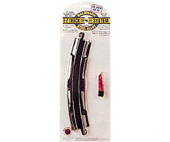 Bachmann 44402 Curved Track W/Steel Rail & Black Roadbed - E-Z Track(R) -- 18 Radius Curve