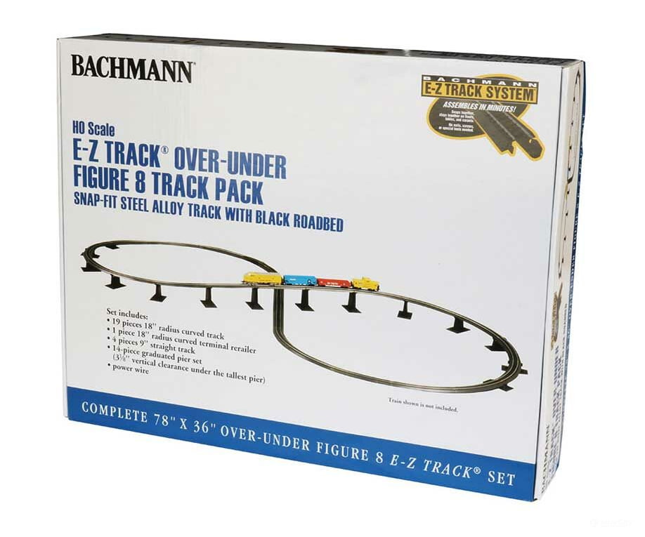 Bachmann 44475 Over And Under Figure 8 Track Pack With Pier Set - Steel Alloy E-Z Track(R) -- Set-Up