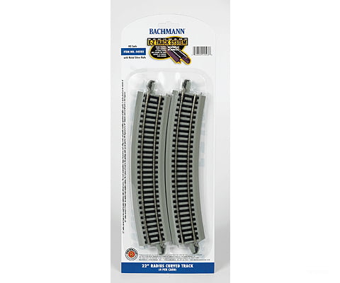 Bachmann 44503 Curved Track W/ Nickel Silver Rail & Gray Roadbed - E-Z Track(R) -- 22 55.9Cm Radius