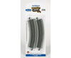 Bachmann 44505 Curved Track W/Nickel Silver Rail & Gray Roadbed - E-Z Track(R) -- 15 Radius Pkg(4)