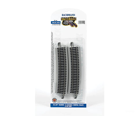 Bachmann 44509 Curved Track W/ Nickel Silver Rail & Gray Roadbed - E-Z Track(R) -- 33-1/4 Radius