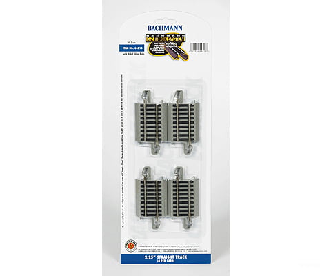 Bachmann 44513 Straight Track W/Nickel Silver Rail & Gray Roadbed - E-Z Track(R) -- 2-1/4 5.7Cm