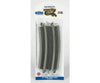 Bachmann 44519 Curved Track W/ Nickel Silver Rail & Gray Roadbed - E-Z Track(R) -- 26 Radius Pkg(5)