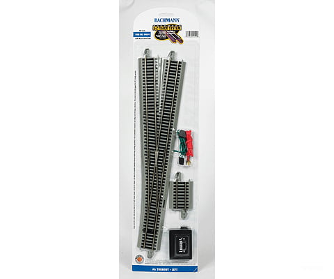 Bachmann 44559 Turnout W/Nickel Silver Rail & Gray Roadbed - E-Z Track(R) -- #6 Left Track Turnouts