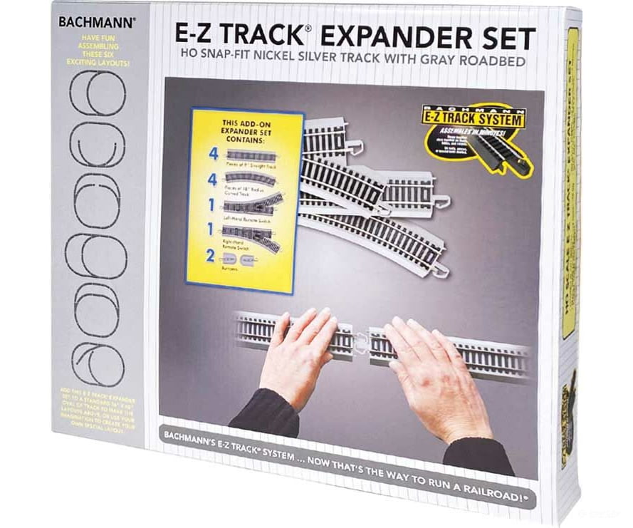 Bachmann 44594 Expander Set - E-Z Track(R) -- Nickel-Silver Rail & Gray Roadbed Track Turnouts