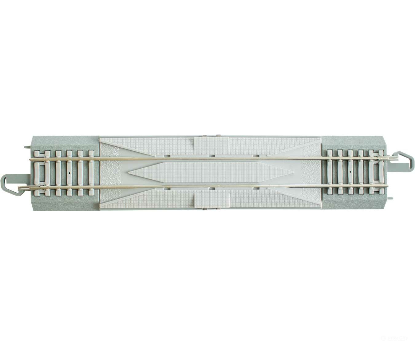 Bachmann 44710 Straight Terminal Rerailer Nickel Silver Rail Gray Roadbed Concrete Ties -- 9 22.9Cm