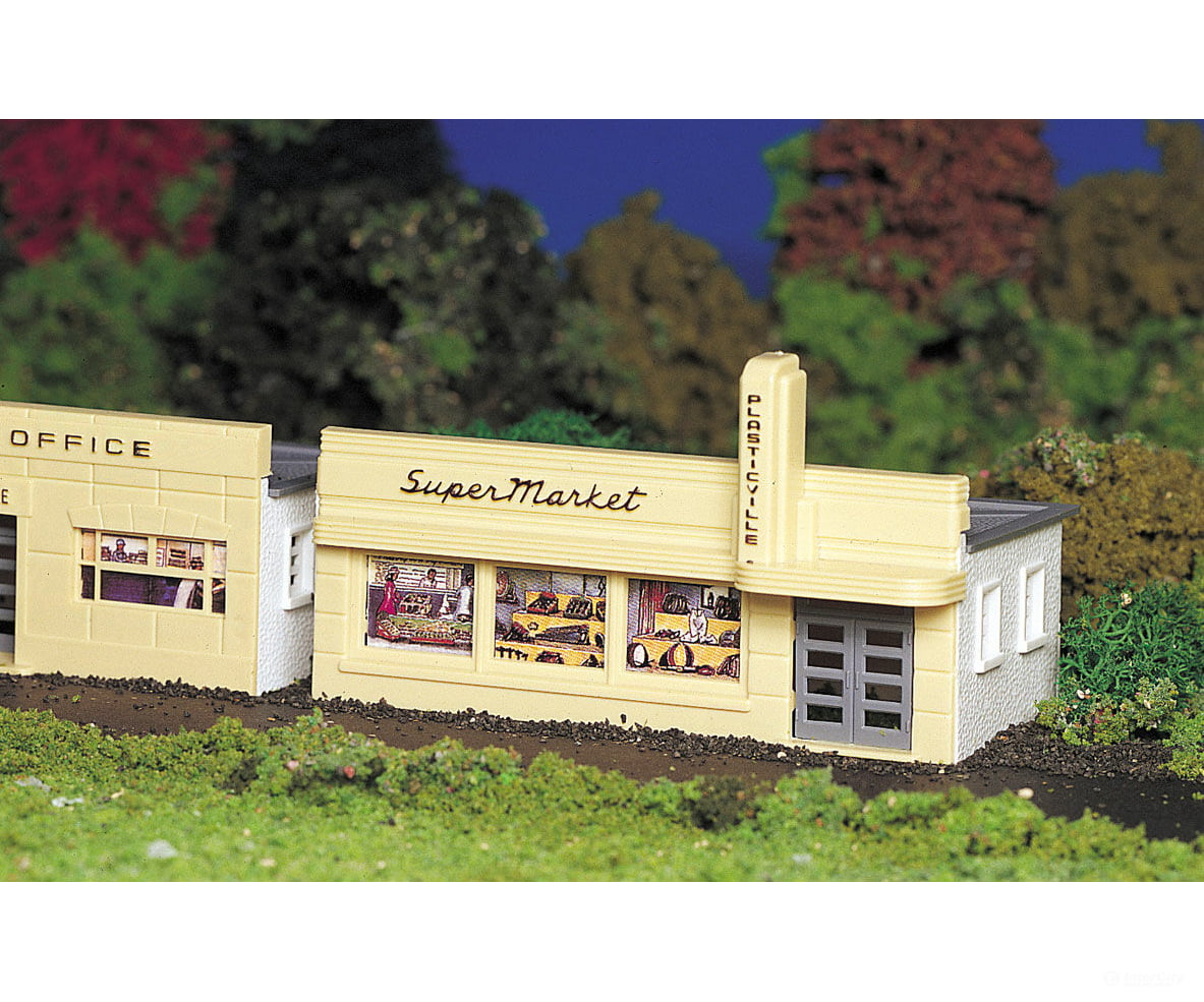 Bachmann 45141 Plasticville Classic Kit - Supermarket -- 2-1/8 X 4-5/8 5.5 11.8Cm Structures