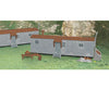 Bachmann 45176 Railroad Work Sheds - Plasticville U.s.a. -- Kit 1 Each: Oxide Gray Pkg(2) Structures