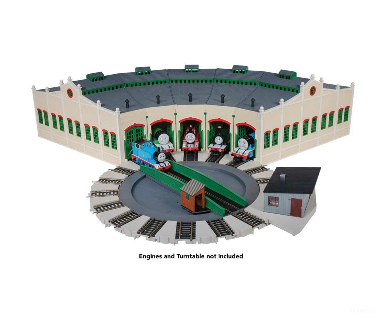 Bachmann 45230 Tidmouth Sheds (Roundhouse) - Thomas & Friends(Tm) -- 5 Stalls E-Z Track(R) Straights