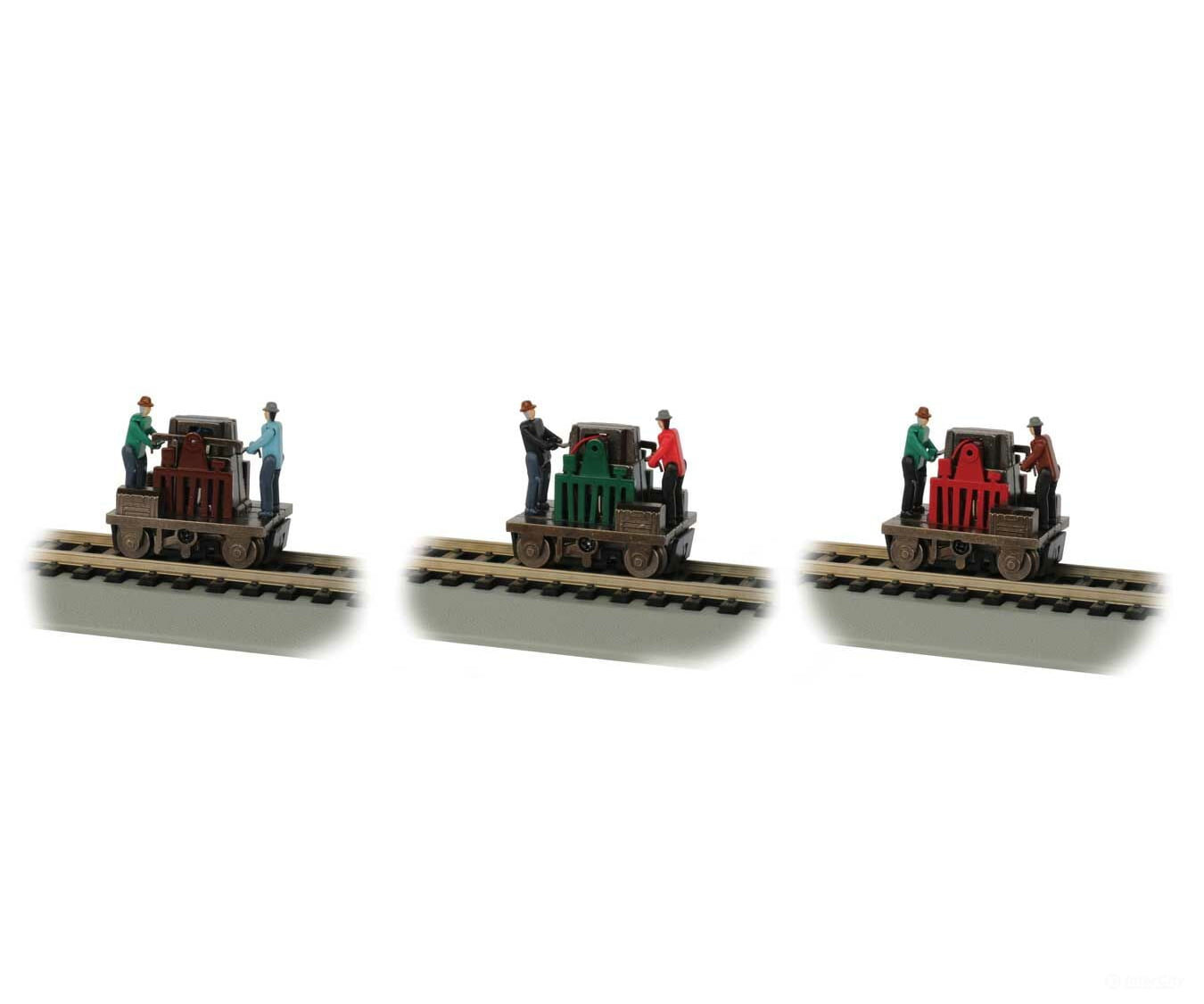 Bachmann 46223 Gandy Dancer Operating Handcar - Standard Dc -- Various Colors Locomotives & Railcars