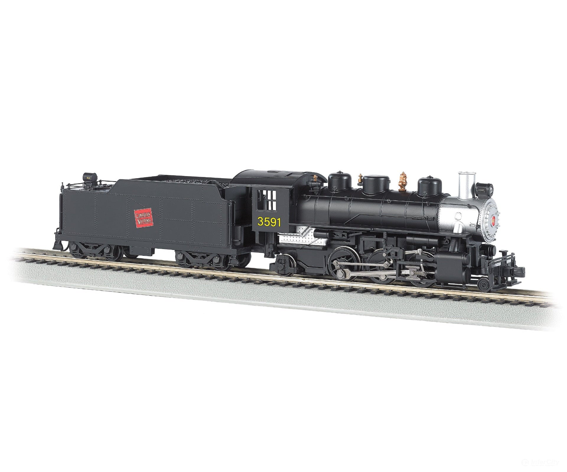 Bachmann 51531 Baldwin 2-6-2 Prairie with Smoke - Standard DC -- Canadian National #3591 (black silver) - Locomotives