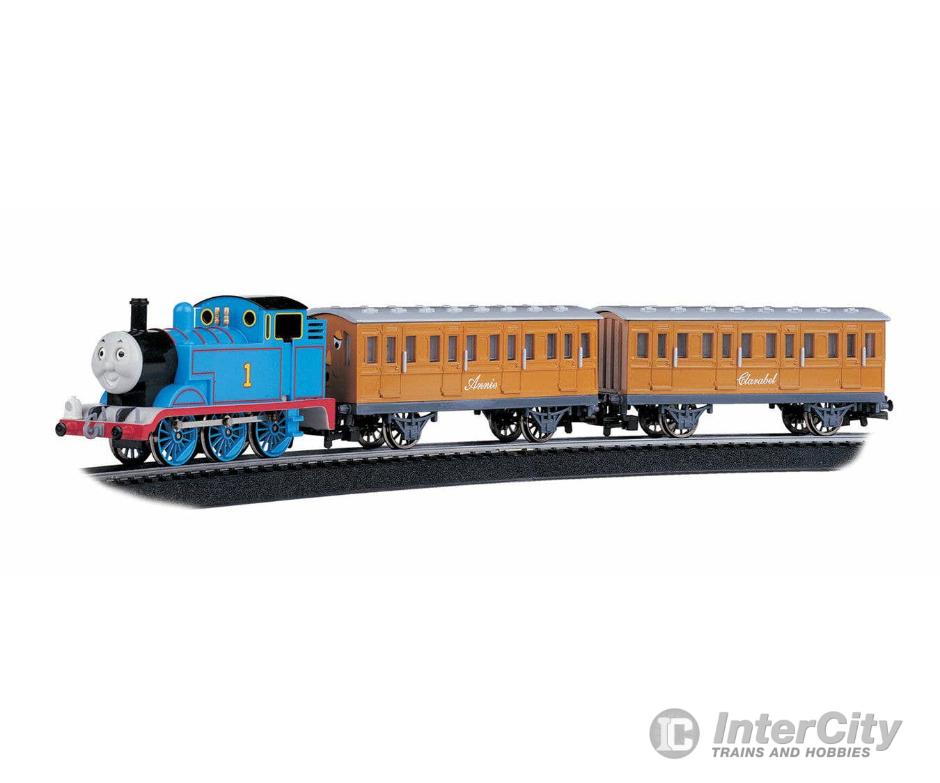 Bachmann HO 642 Thomas & Friends(TM) - Thomas the Tank Engine with Annie & Clarabel Train Set (blue red gold) Starter &
