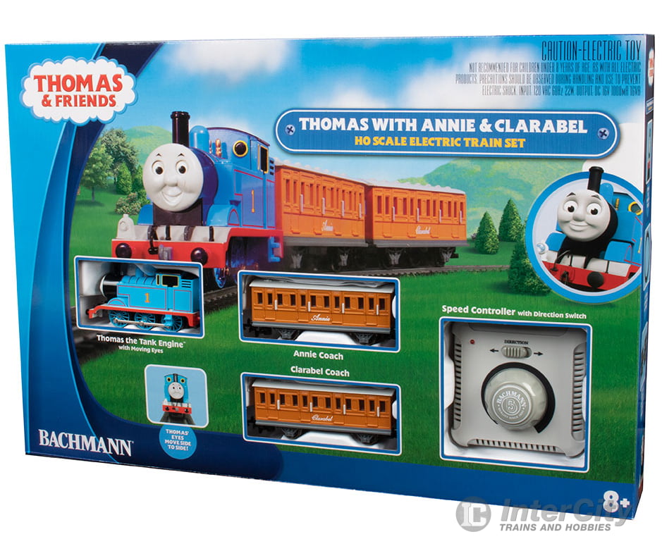 Bachmann HO 642 Thomas & Friends(TM) - Thomas the Tank Engine with Annie & Clarabel Train Set (blue red gold) Starter &