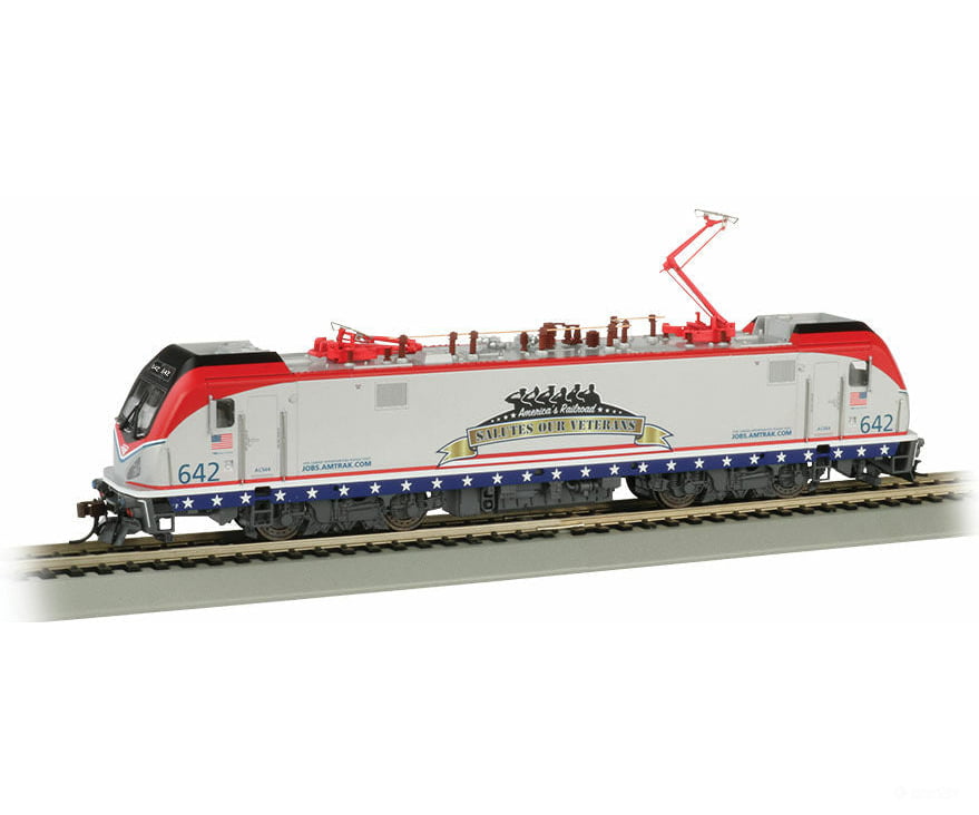 Bachmann 67403 Siemens Acs-64 Electric - Dcc And Sound -- Amtrak #642 (Veterans Salute Scheme;