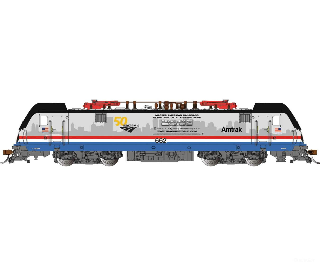 Bachmann 67409 Siemens Acs-64 Electric - Dcc And Wowsound(R) -- Amtrak #662 (Phase Iii Silver Blue