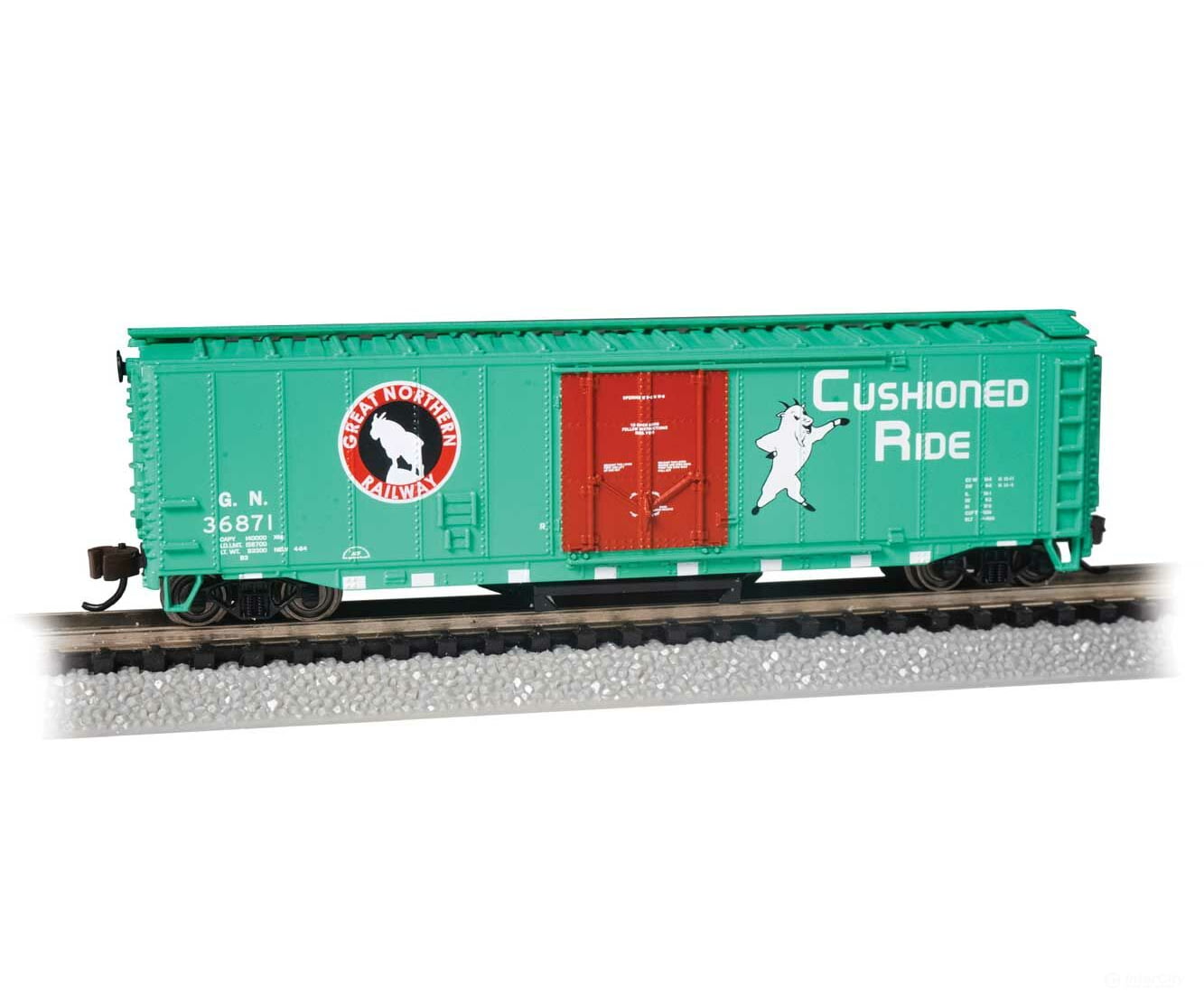 Bachmann N 16373 Track Cleaning 50’ Plug - Door Boxcar - Ready To Run - - Great Northern #36871