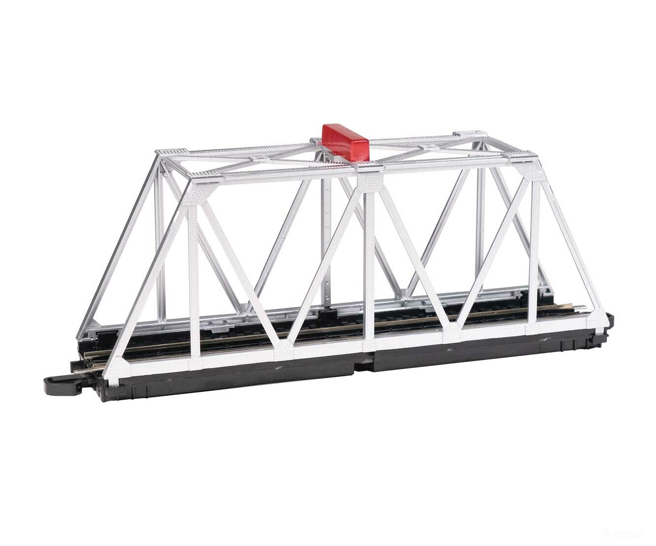 Bachmann 44870 Truss Bridge With Blinking Light - E-Z Track(R) -- Assembled (Silver) Structures
