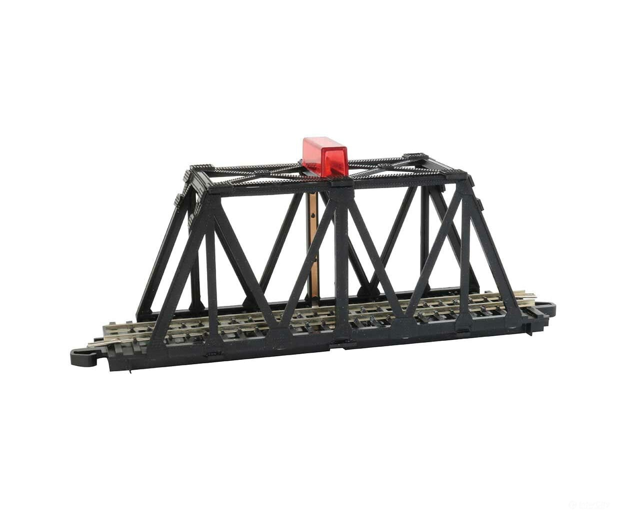 Bachmann 44873 Through-Truss Bridge With Blinking Light -- With E-Z Track Straight Section