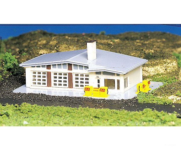 Bachmann 45904 Shell Gas Station -- Assembled - 3-1/2 X 5-1/2 8.9 14Cm Structures