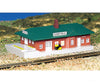 Bachmann 45908 Passenger Station With Figure - Assembled -- 2-7/8 X 5-1/8 7.3 13Cm Structures