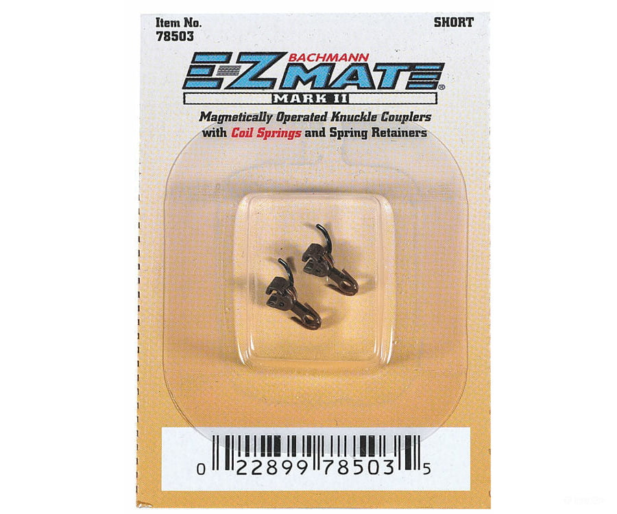 Bachmann 78503 E-Z Mate Mark Ii Magnetic Knuckle Couplers -- Short Shank 12 Pairs & Trucks