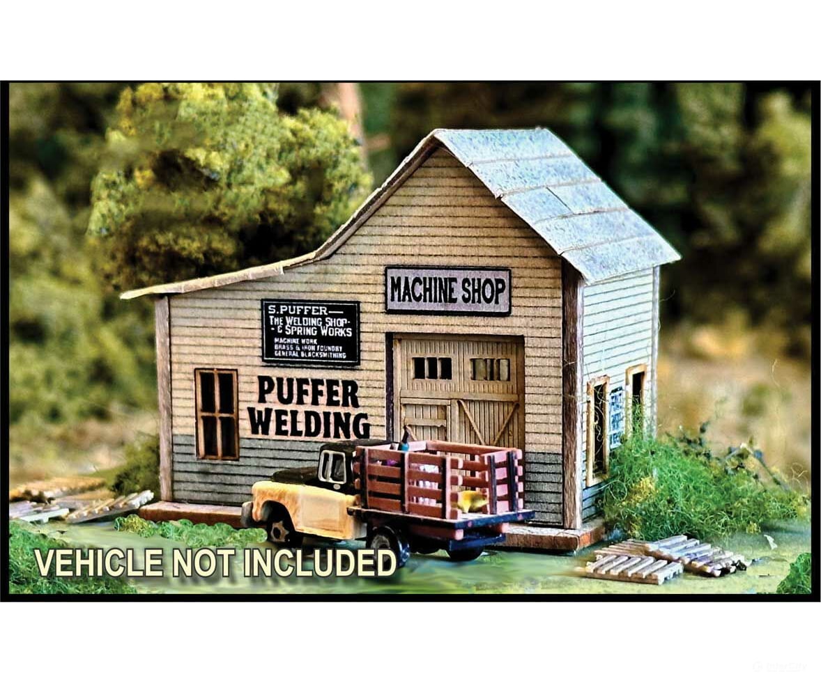 Bar Mills Scale Model Works N 5031 Puffer Welding -- Laser-Cut Wood Kit - 2-1/2 X 1-1/2’ 6.4
