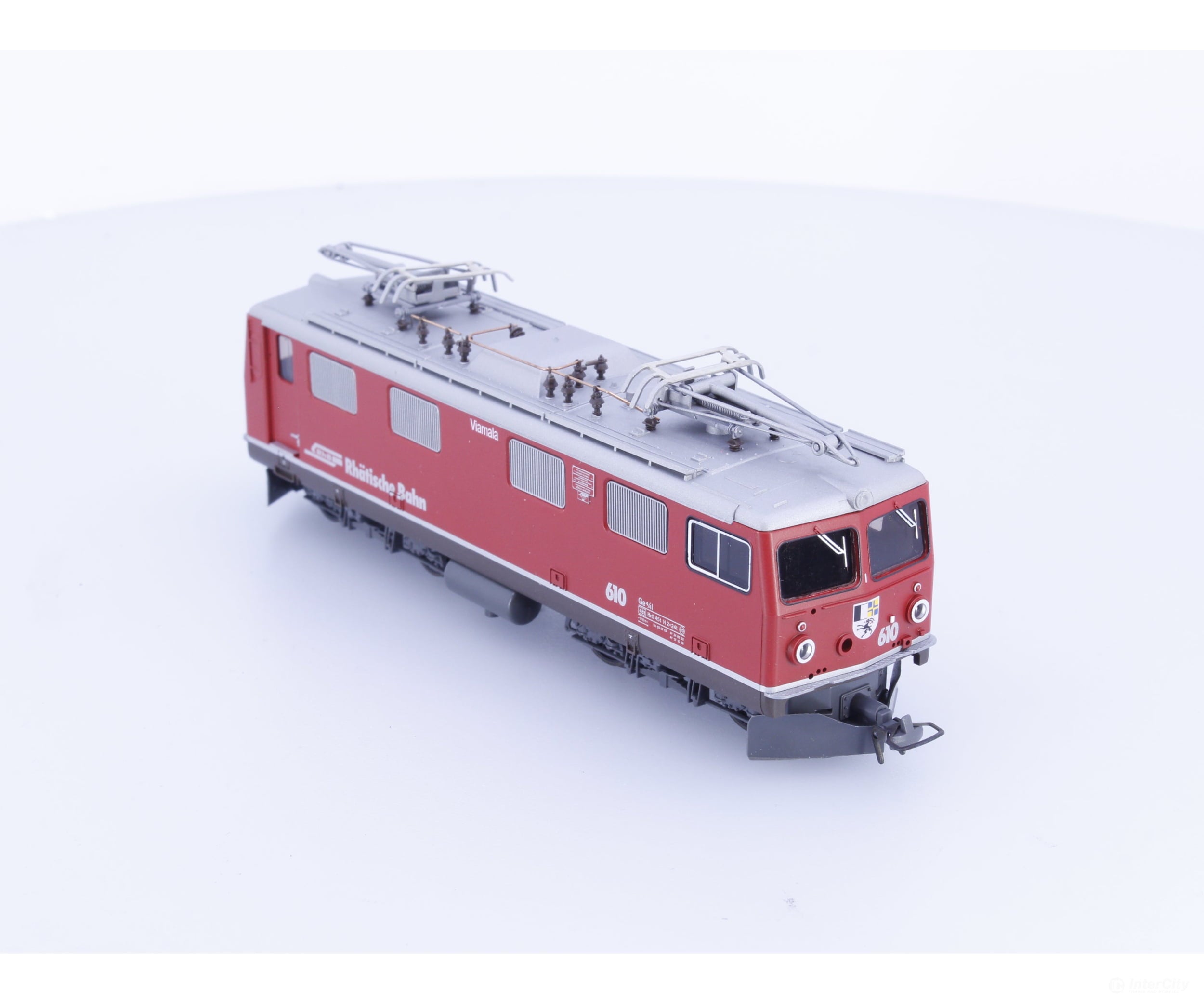 Bemo 1252120 HOm RhB Ge 4/4 I Electric Locomotive Viamala 610 Analog DC - European Locomotives