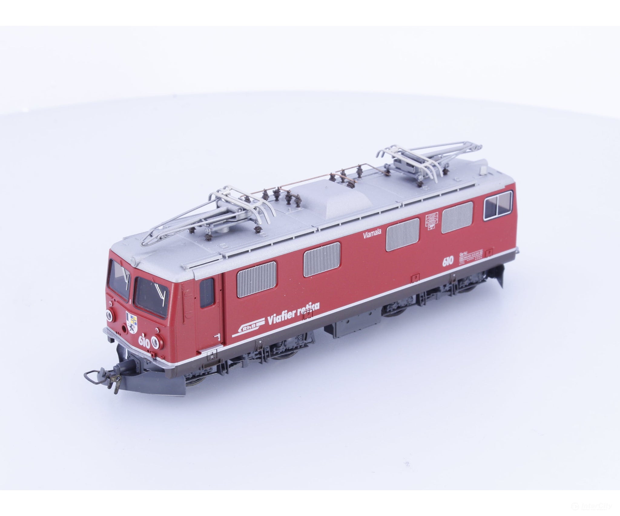 Bemo 1252120 HOm RhB Ge 4/4 I Electric Locomotive Viamala 610 Analog DC - European Locomotives