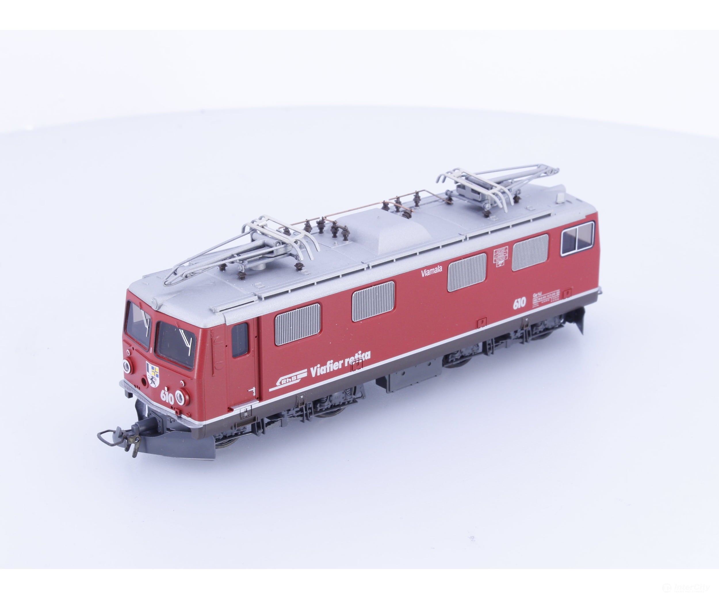 Bemo 1252120 HOm RhB Ge 4/4 I Electric Locomotive Viamala 610 Analog DC - European Locomotives