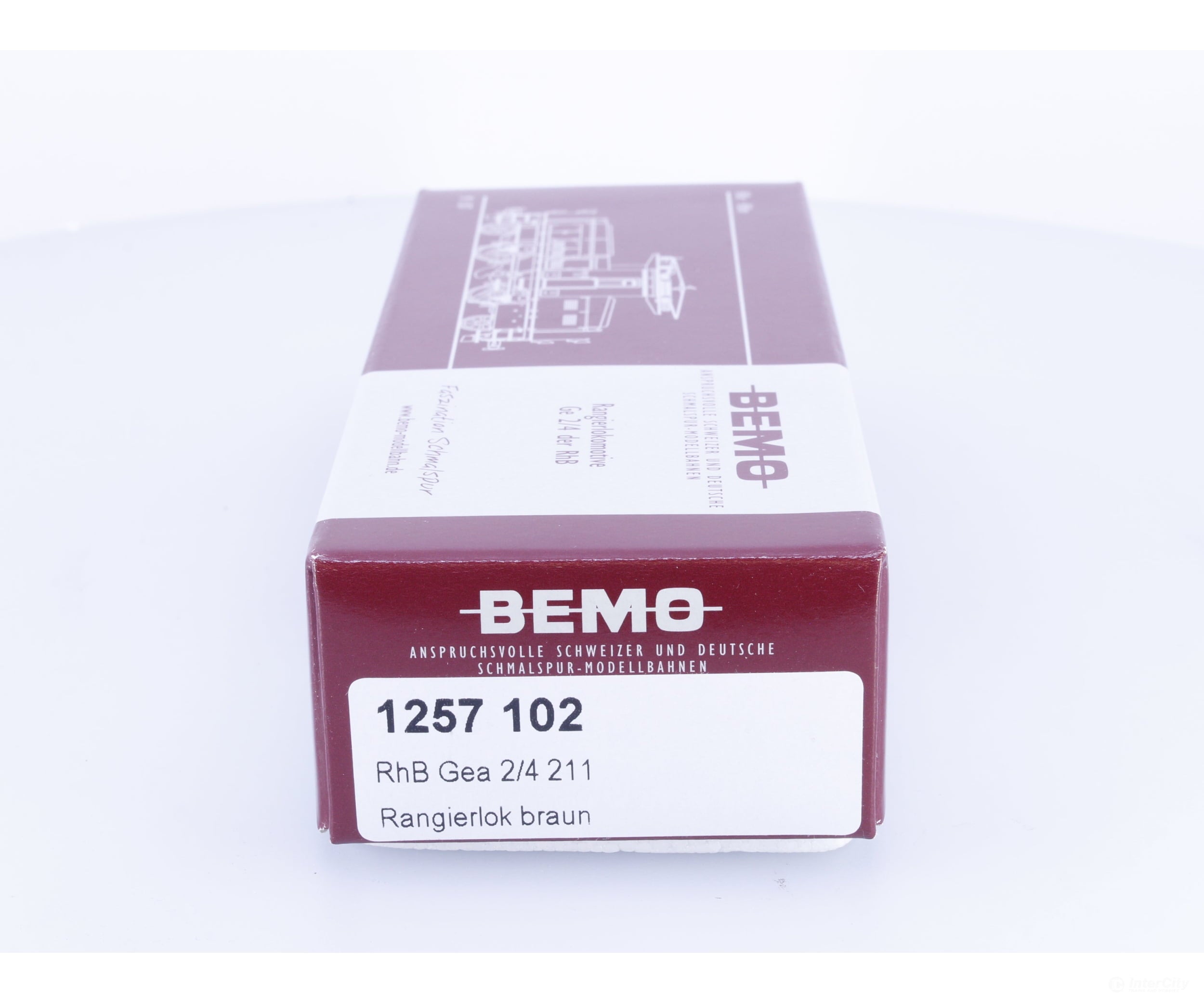 Bemo 1257102 HOm RhB Ge 2/4 Electric Locomotive Rangierlokomotive 212 Analog DC - European Locomotives