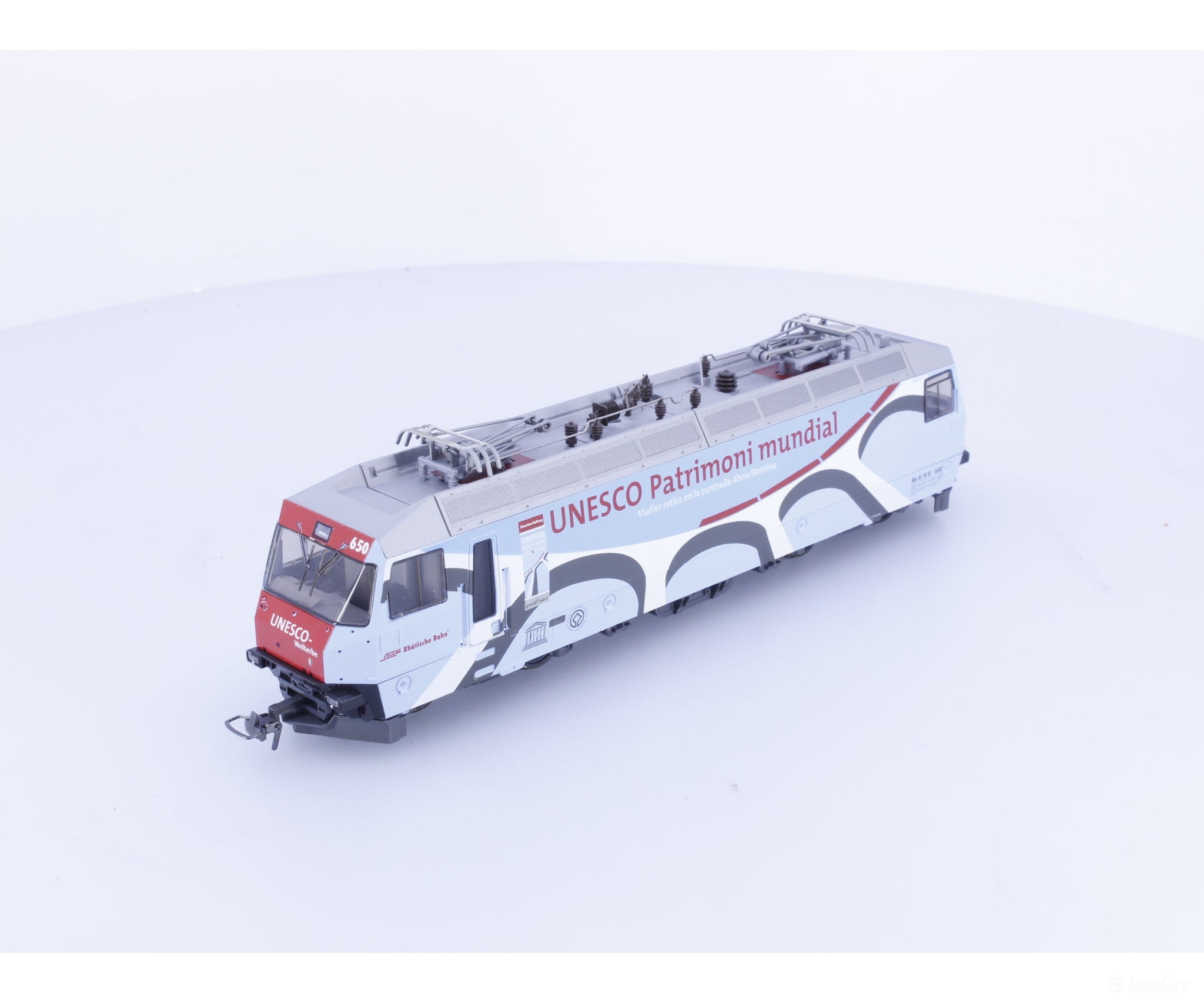 Bemo 1259130 HOm RhB Ge 4/4 III Electric Locomotive Welterbe Unesco 650 Analog DC - European Locomotives