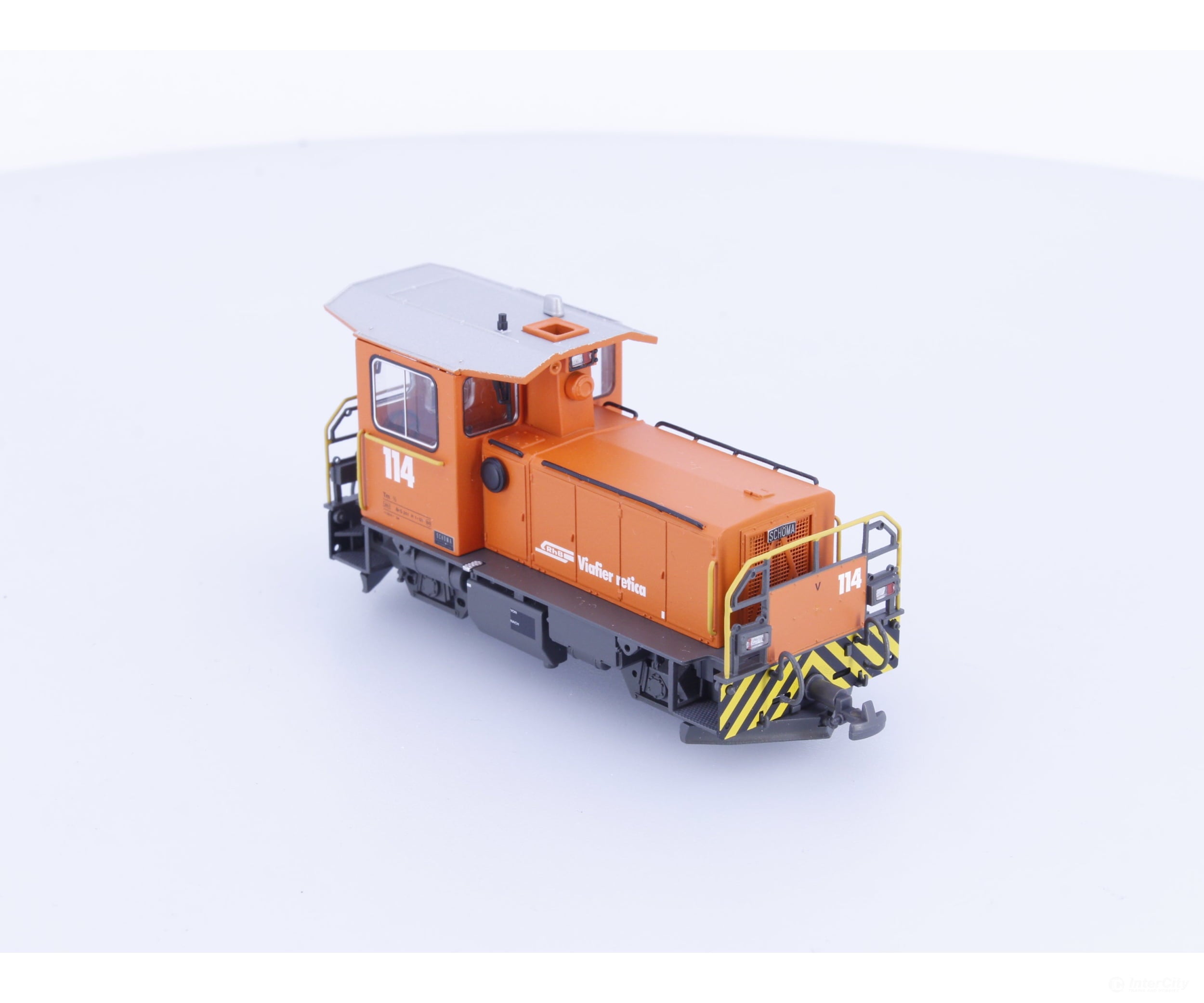 Bemo 1272114 HOm RhB Tmf 2/2 Diesel Locomotive Rangiertraktor Metal Collection 114 Analog DC - European Locomotives