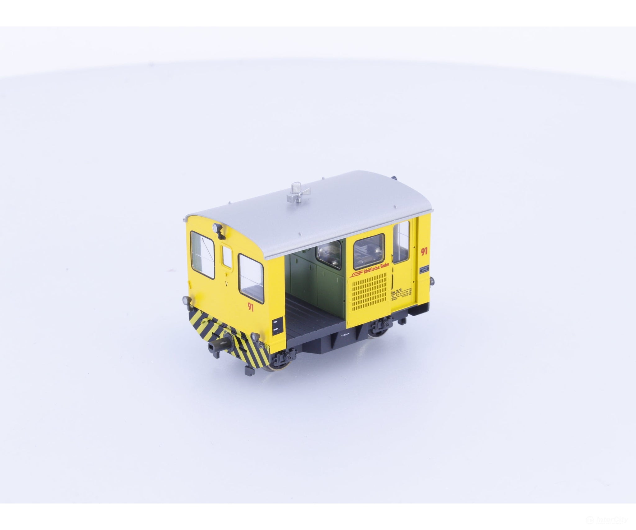 Bemo 1274193 HOm RhB Tm 2/2 Diesel Locomotive Rangiertraktor 91 Analog DC - European Locomotives