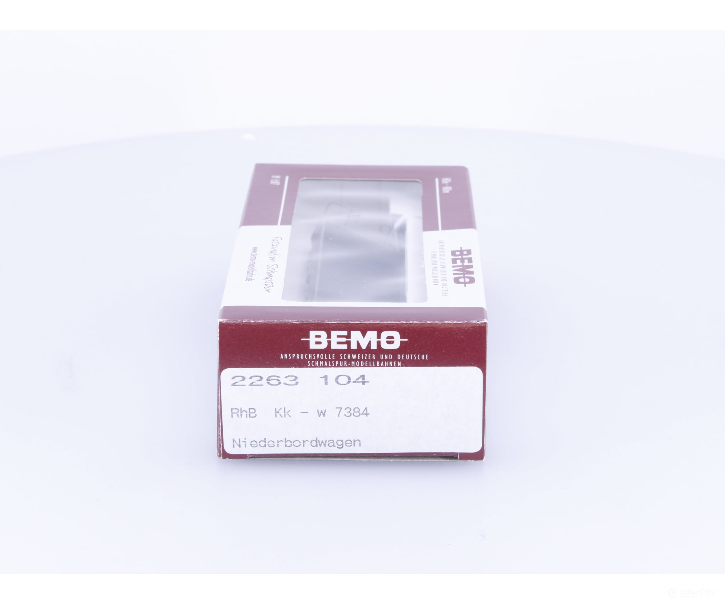 Bemo 2263104 HOm RhB Low Side Flat Car Kkw7384 - European Freight Cars