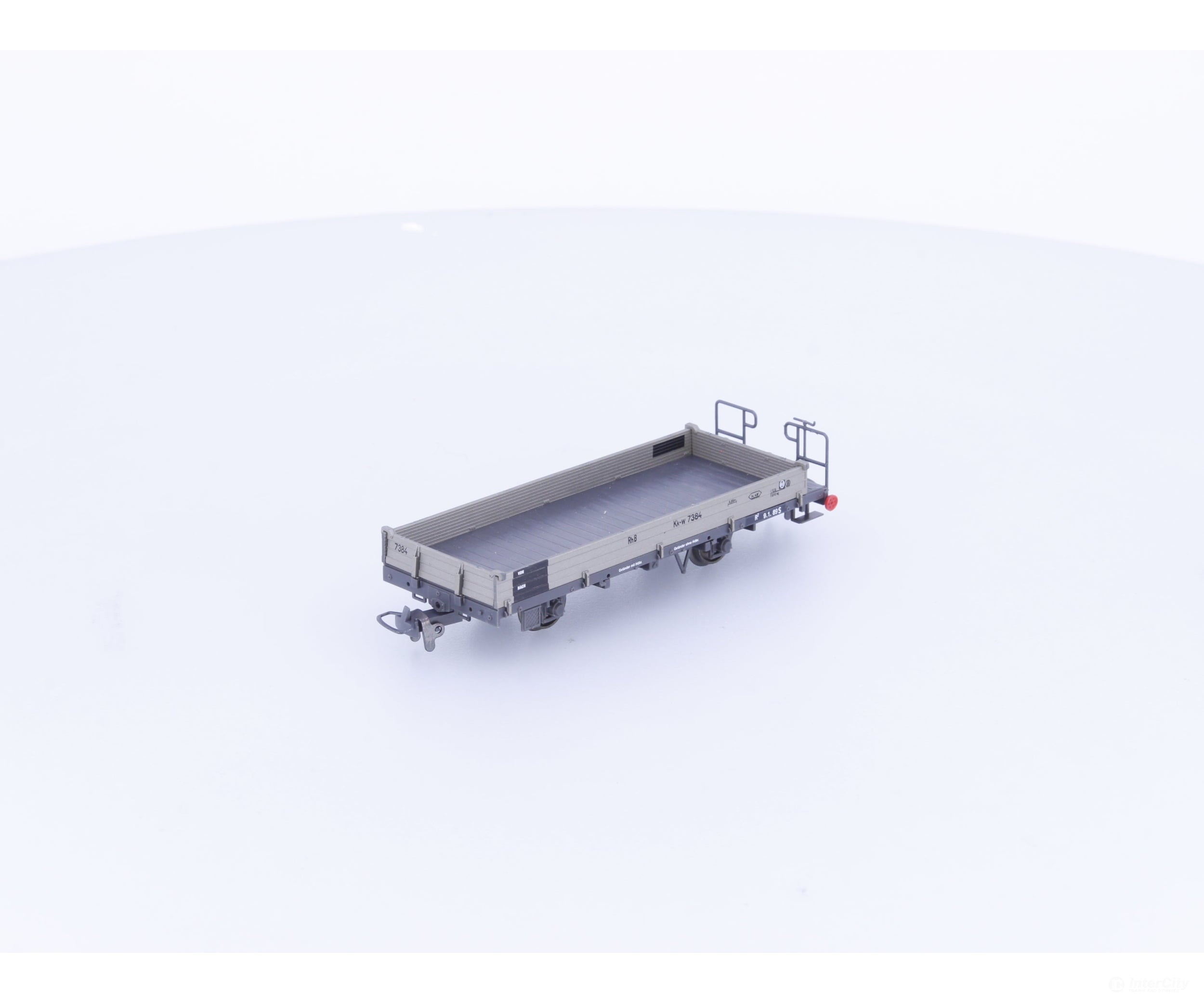 Bemo 2263104 HOm RhB Low Side Flat Car Kkw7384 - European Freight Cars