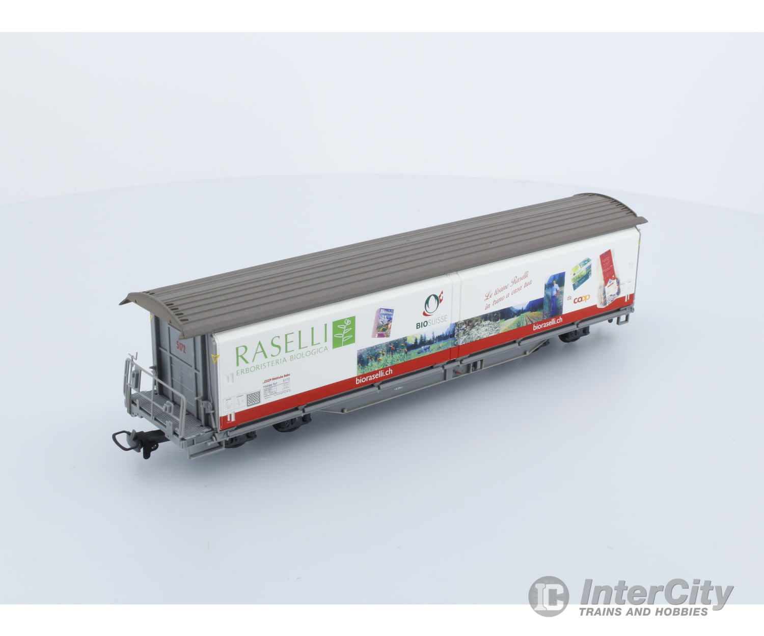 Bemo 2288 142 Ho3 Rhb Haiqq-Tyz 5172 Sliding Wall Wagon ’Raselli’ Freight Cars