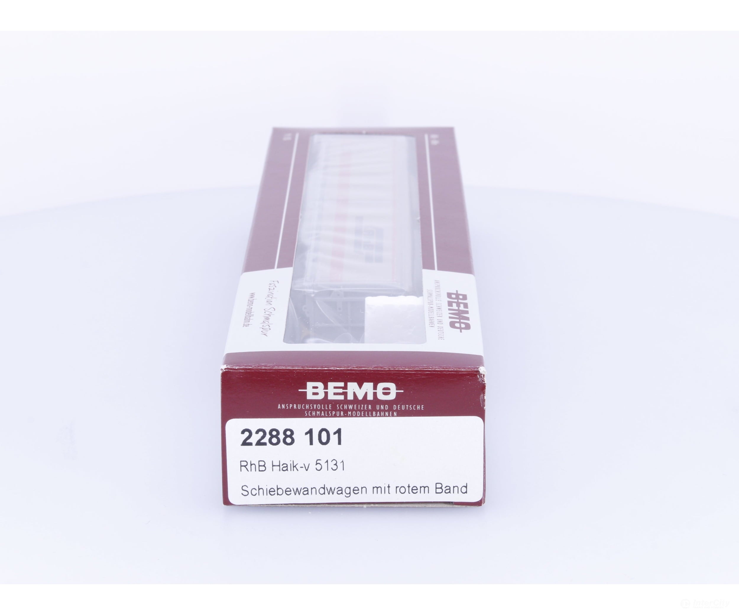 Bemo 2288101 HOm RhB Sliding Wall Wagon Car with Rotem Band Haik-V 5131 - European Freight Cars