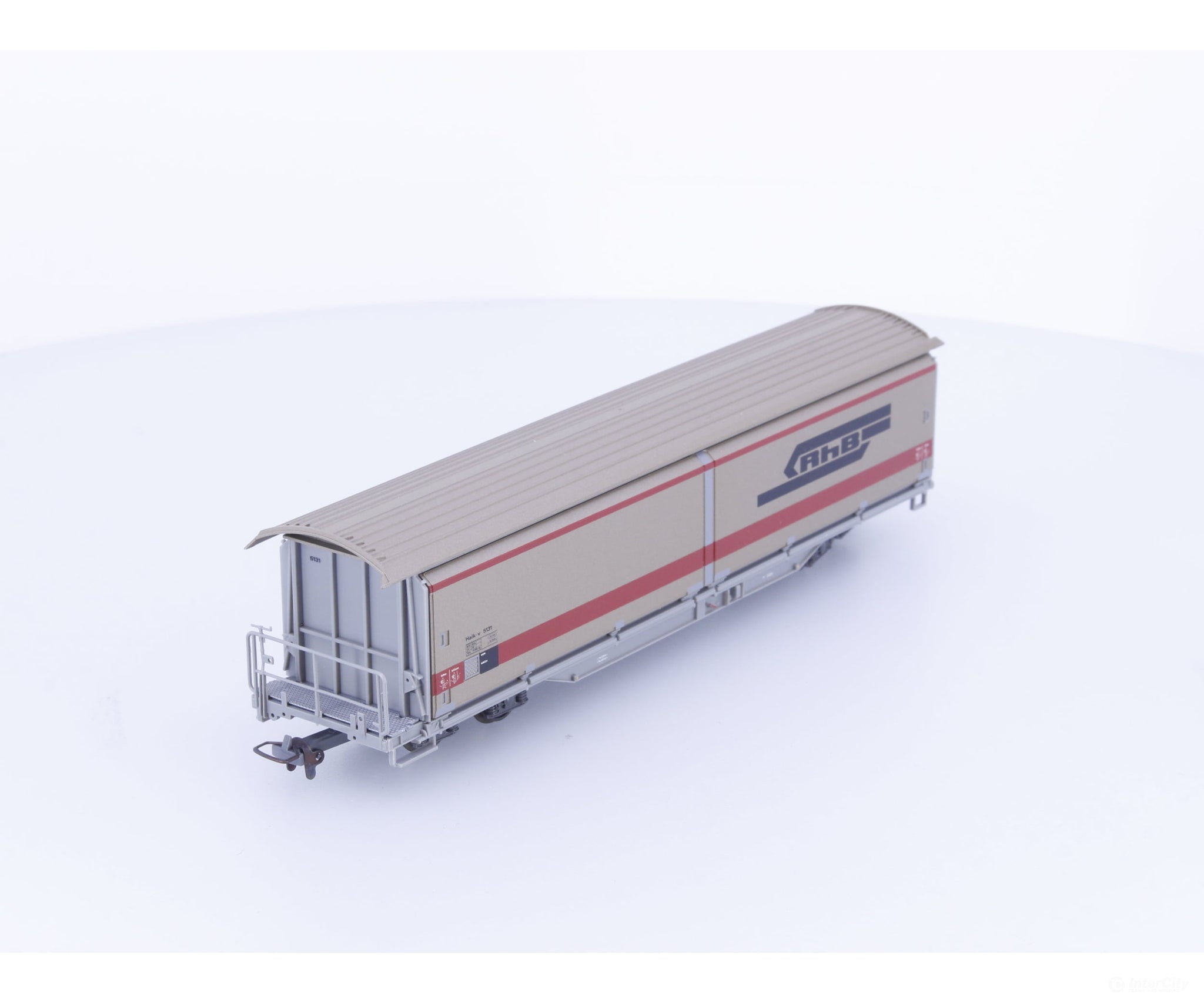 Bemo 2288101 HOm RhB Sliding Wall Wagon Car with Rotem Band Haik-V 5131 - European Freight Cars
