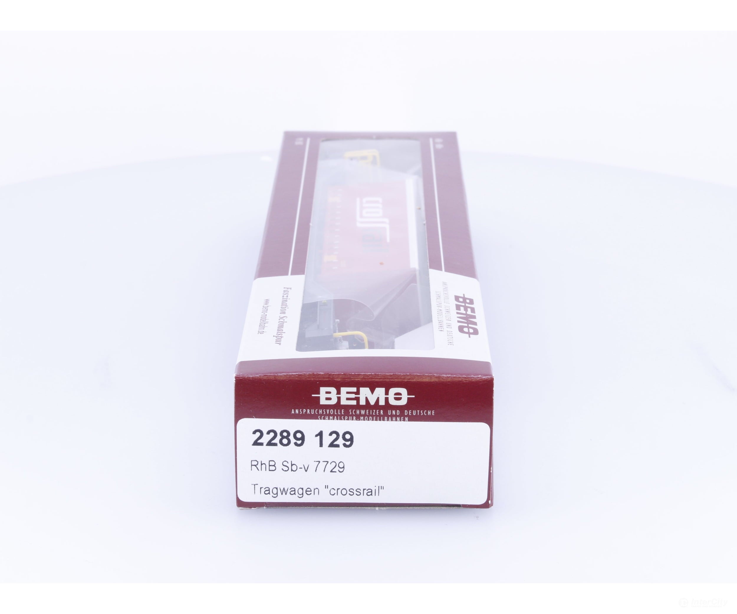 Bemo 2289129 HOm RhB Flat Car with Crossrail Container Load Sbv7729 - European Freight Cars