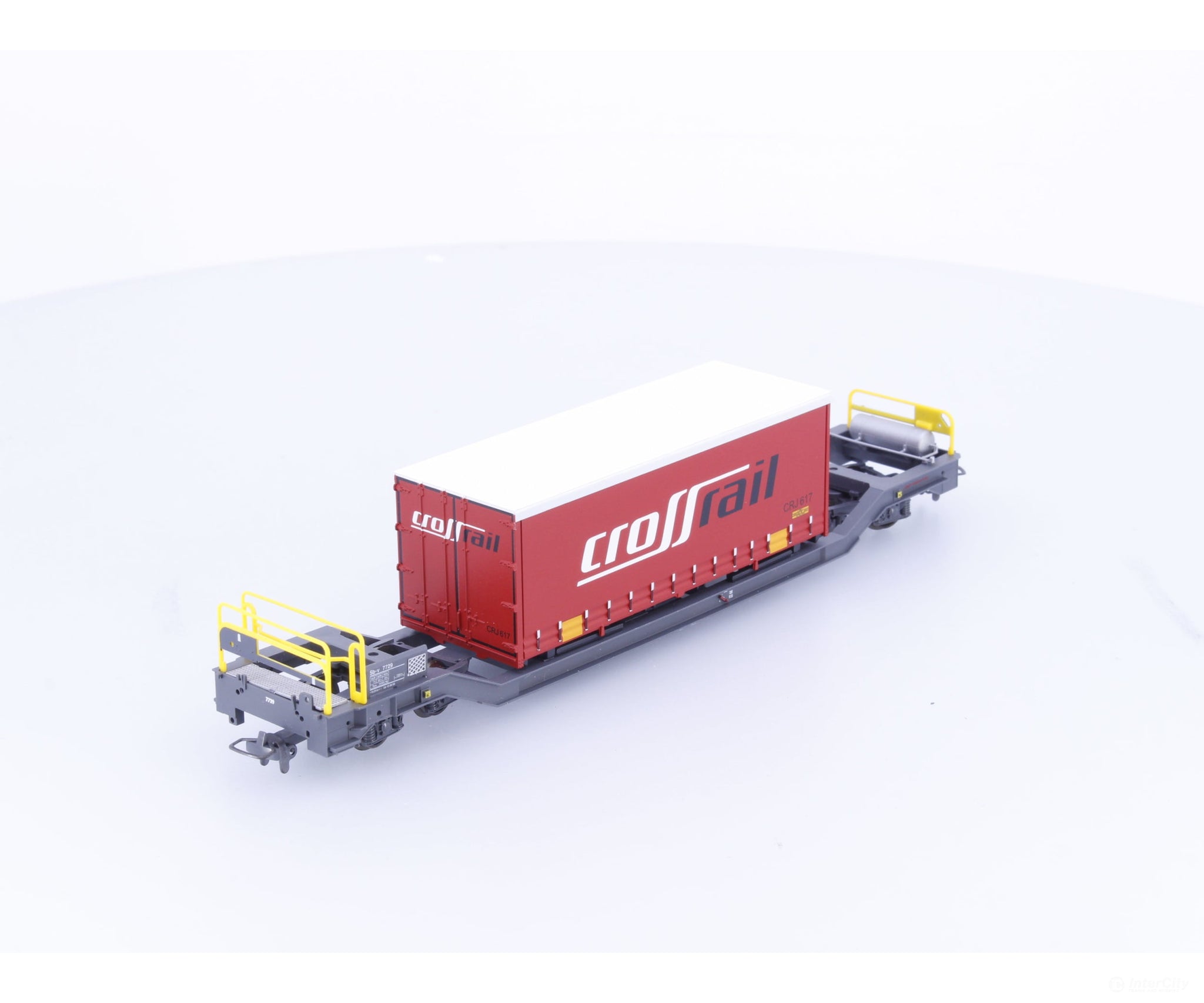 Bemo 2289129 HOm RhB Flat Car with Crossrail Container Load Sbv7729 - European Freight Cars
