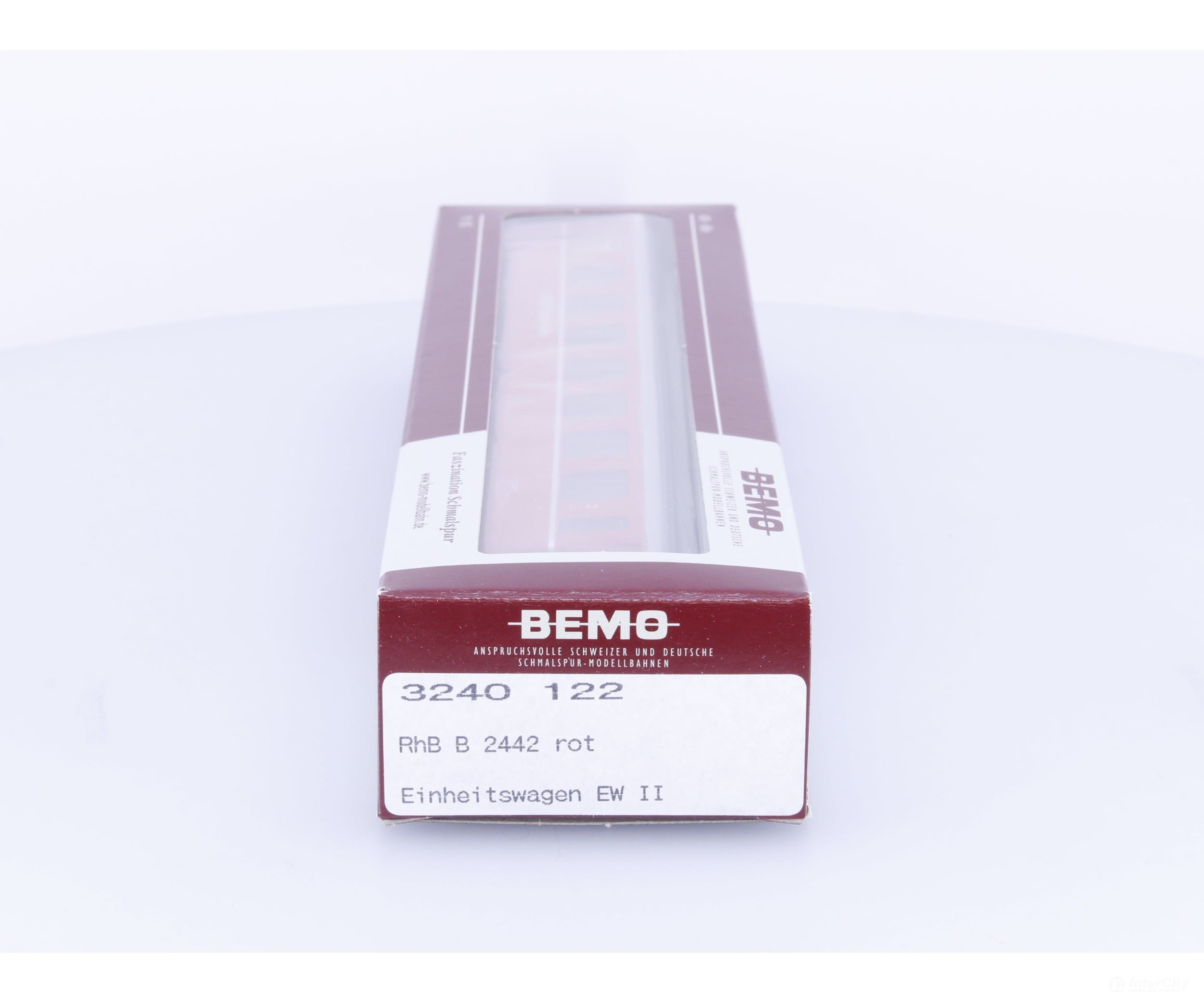 Bemo 3240122 HOm RhB 2nd Class Passenger Car EW II B2442 - European Passenger Cars