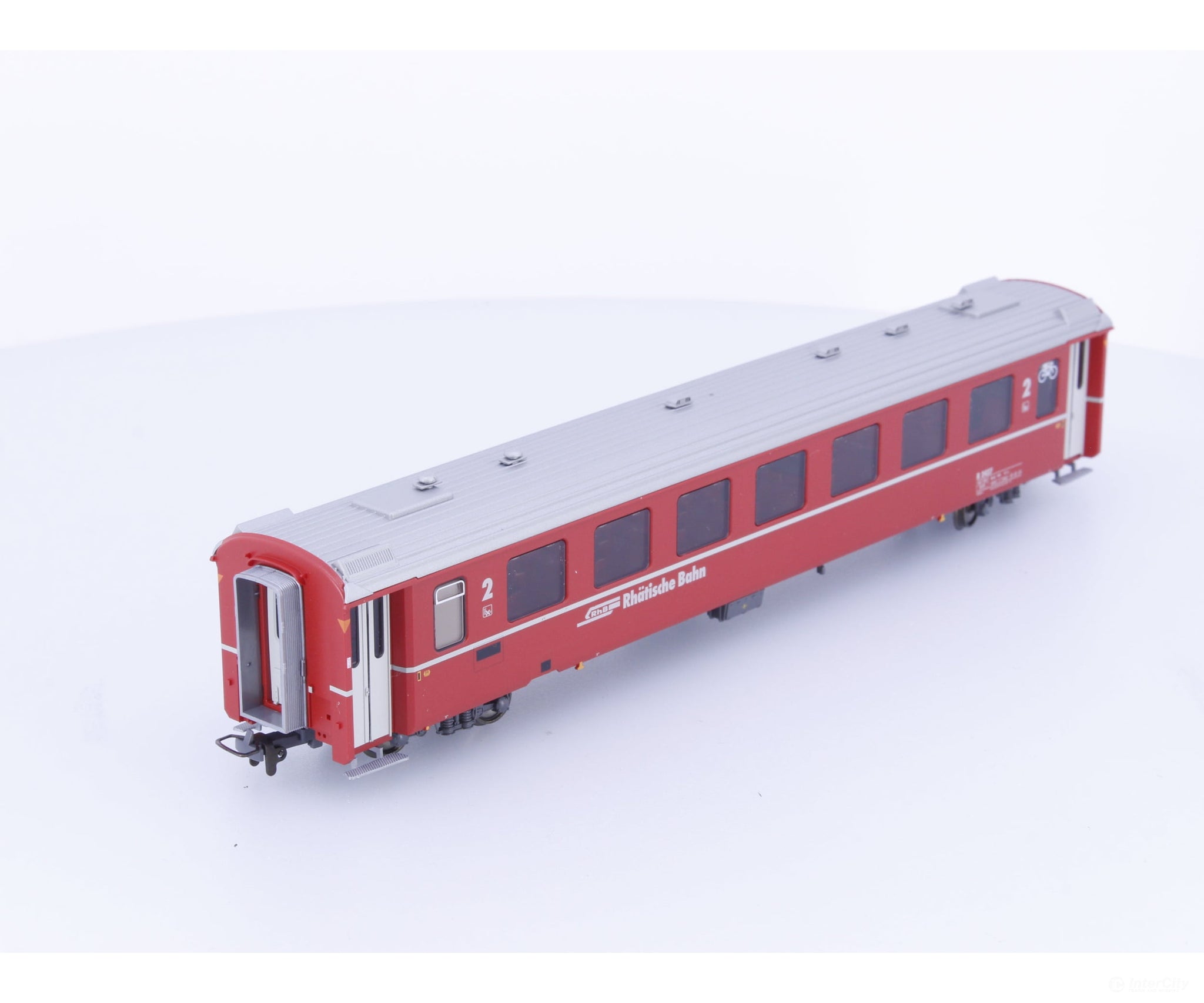 Bemo 3240157 HOm RhB 2nd Class Passenger Car Altrot/Klima EW II B2427 - European Passenger Cars