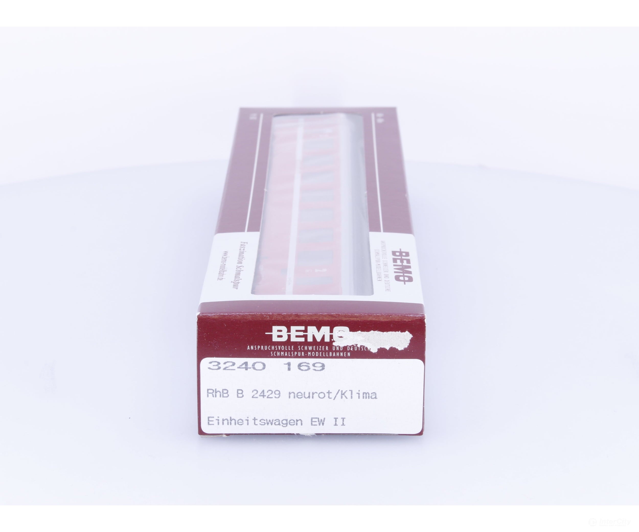 Bemo 3240169 HOm RhB 2nd Class Passenger Car EW II Neurot/Klima B2429 - European Passenger Cars