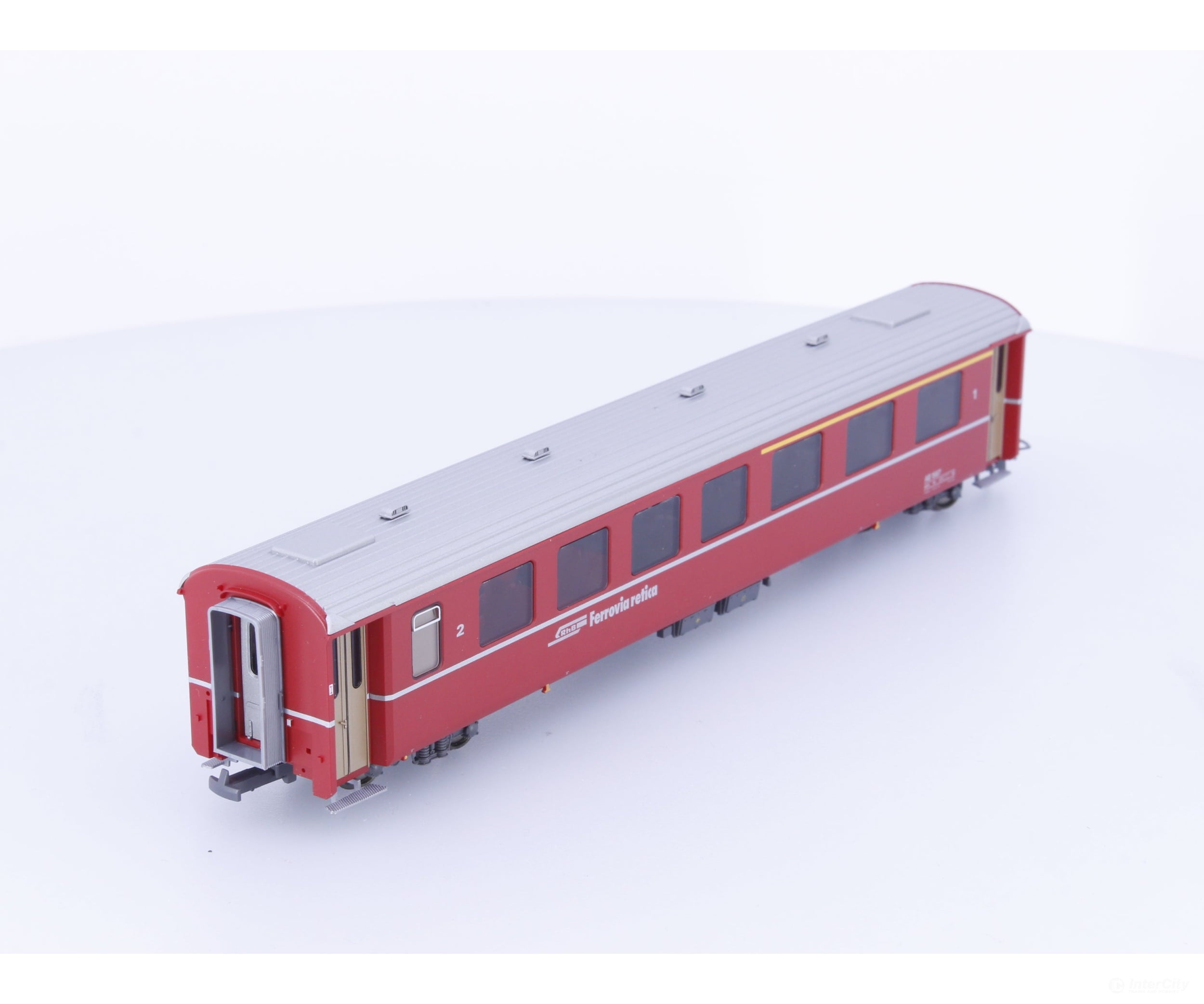 Bemo 3241127 HOm RhB 1st/2nd Class Passenger Car EW II AB1567 - European Passenger Cars