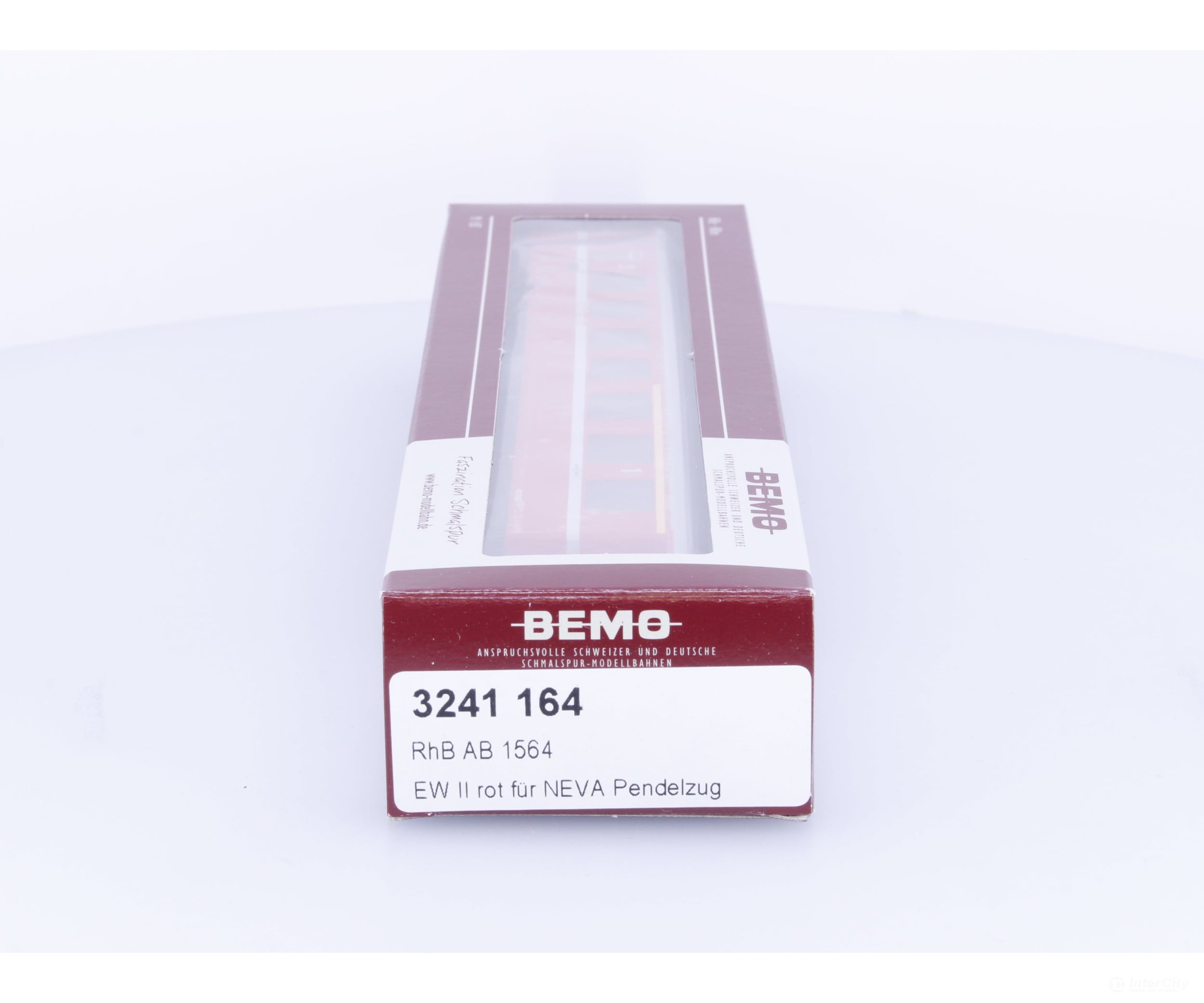 Bemo 3241164 HOm RhB 1st/2nd Class Passenger Car EW II rot fur NEVA Pendelzug AB1564 - European Passenger Cars