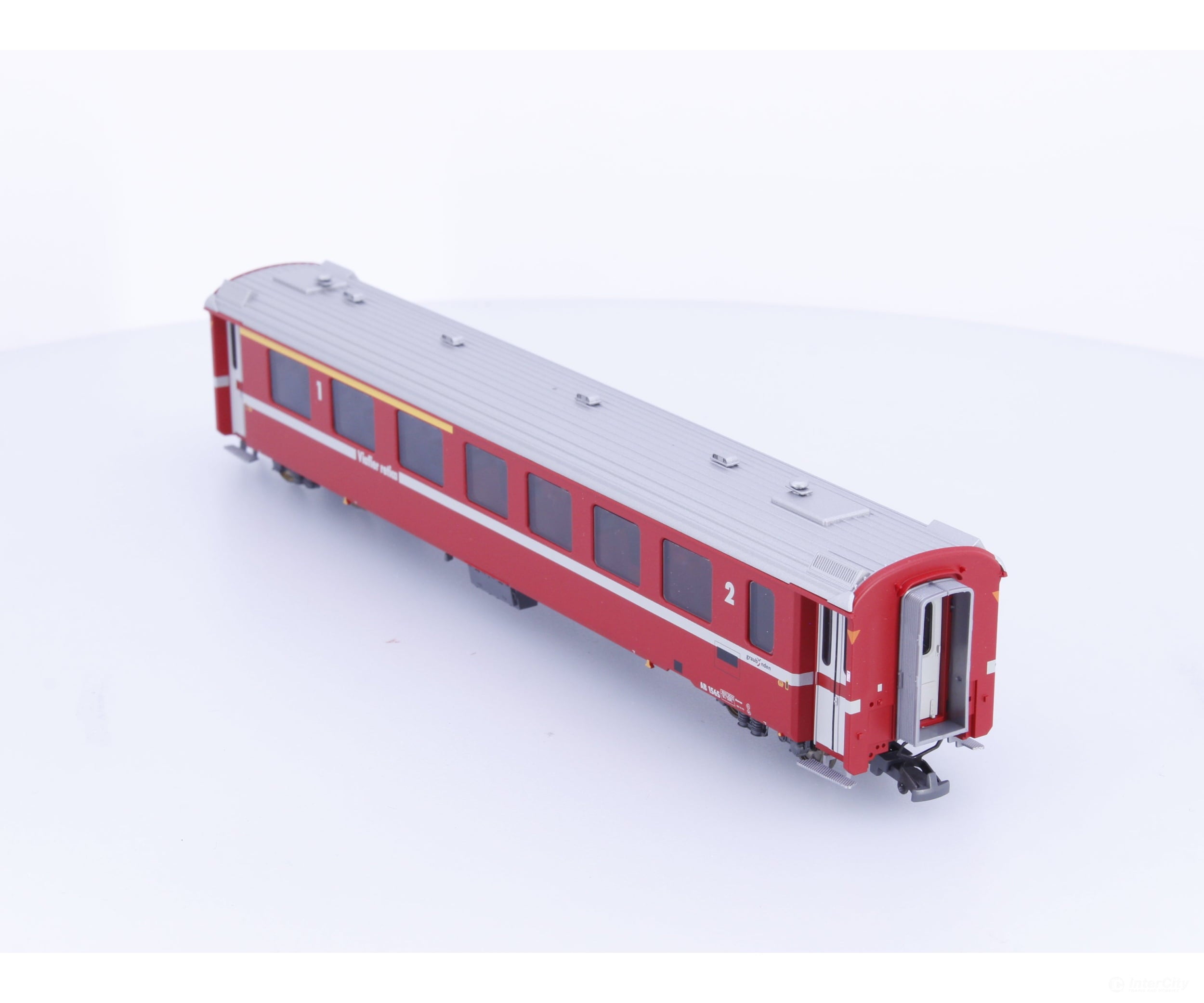 Bemo 3241165 HOm RhB 1st/2nd Class Passenger Car rot fur NEVA Pendelzug AB1565 - European Passenger Cars