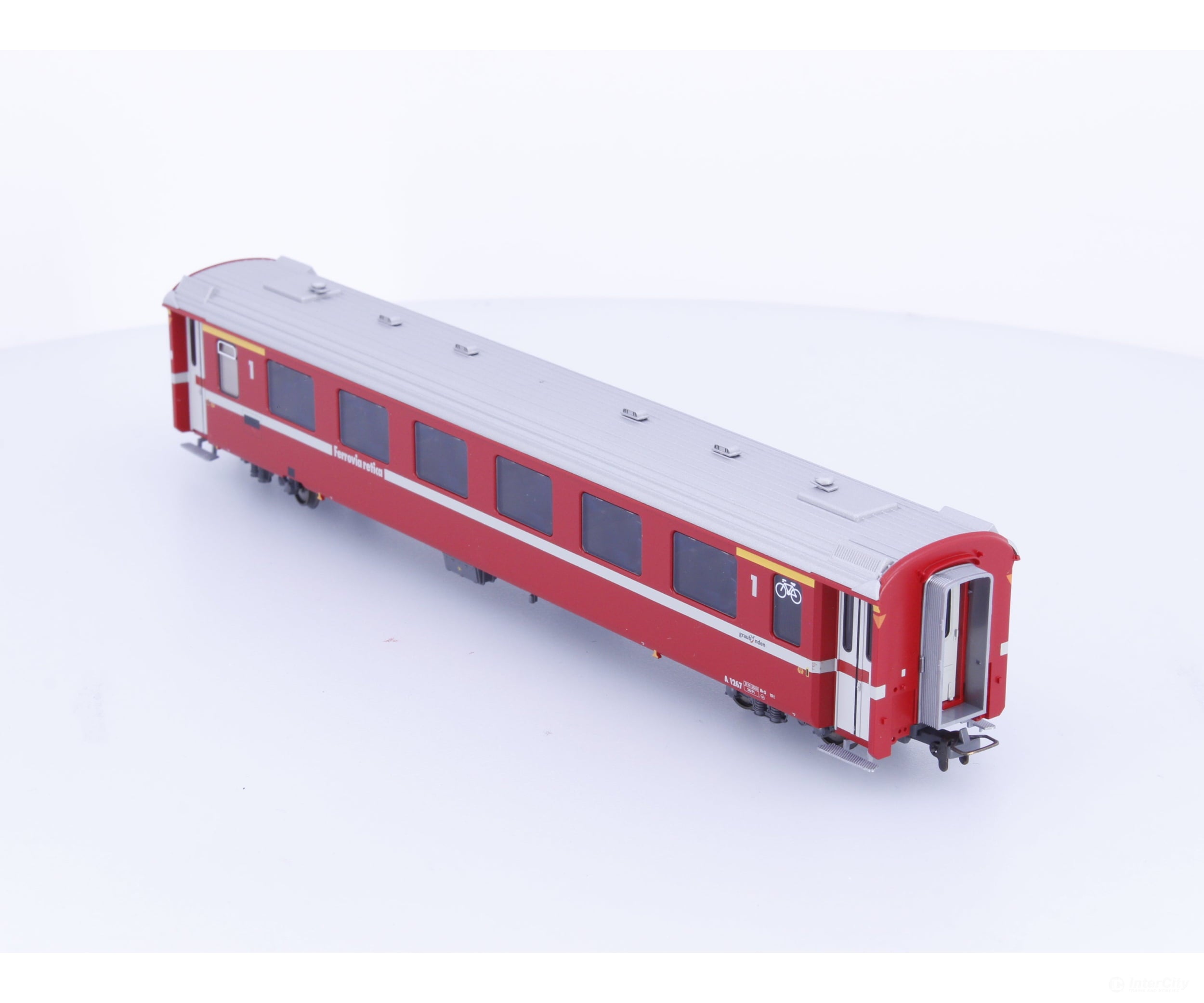 Bemo 3242167 HO RhB 1st Class Passenger Car EW II Neurot/Klima A1267 - European Passenger Cars