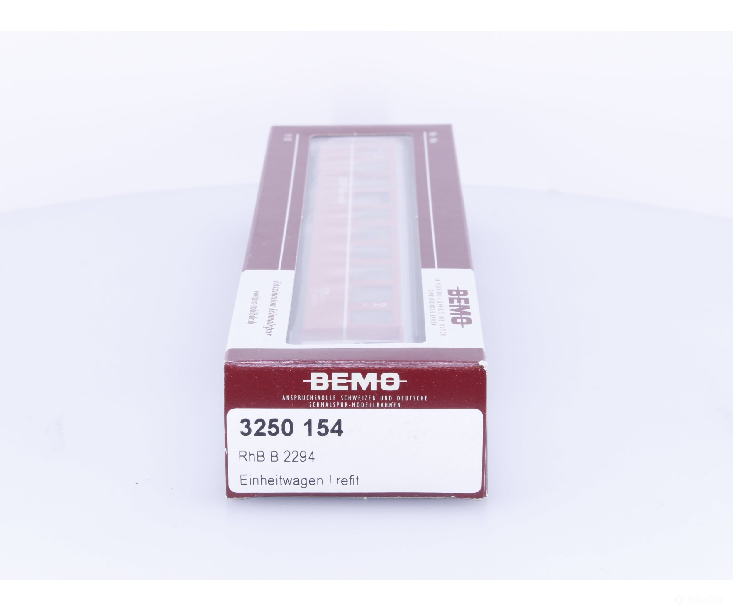 Bemo 3250154 HOm RhB 2nd Class Passenger Car Refit B2294 - European Passenger Cars