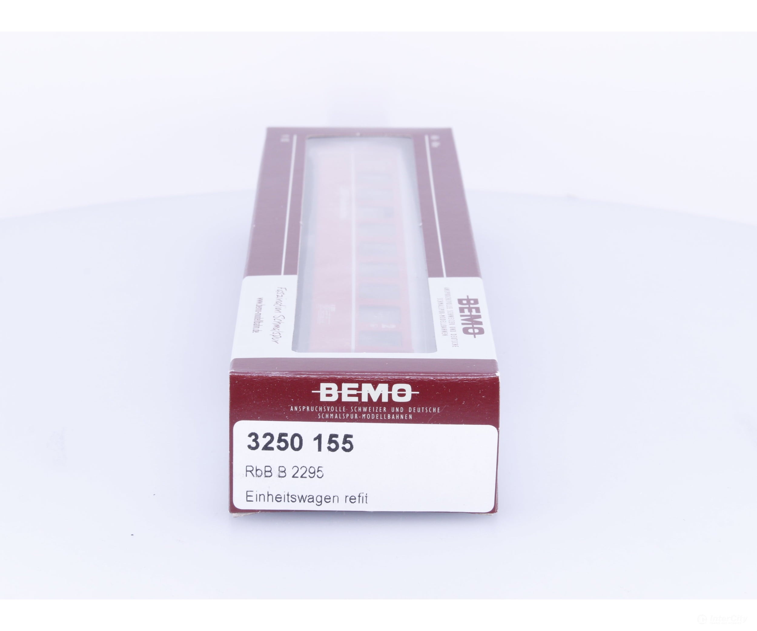 Bemo 3250155 HOm RhB 2nd Class Passenger Car Refit B2295 - European Passenger Cars