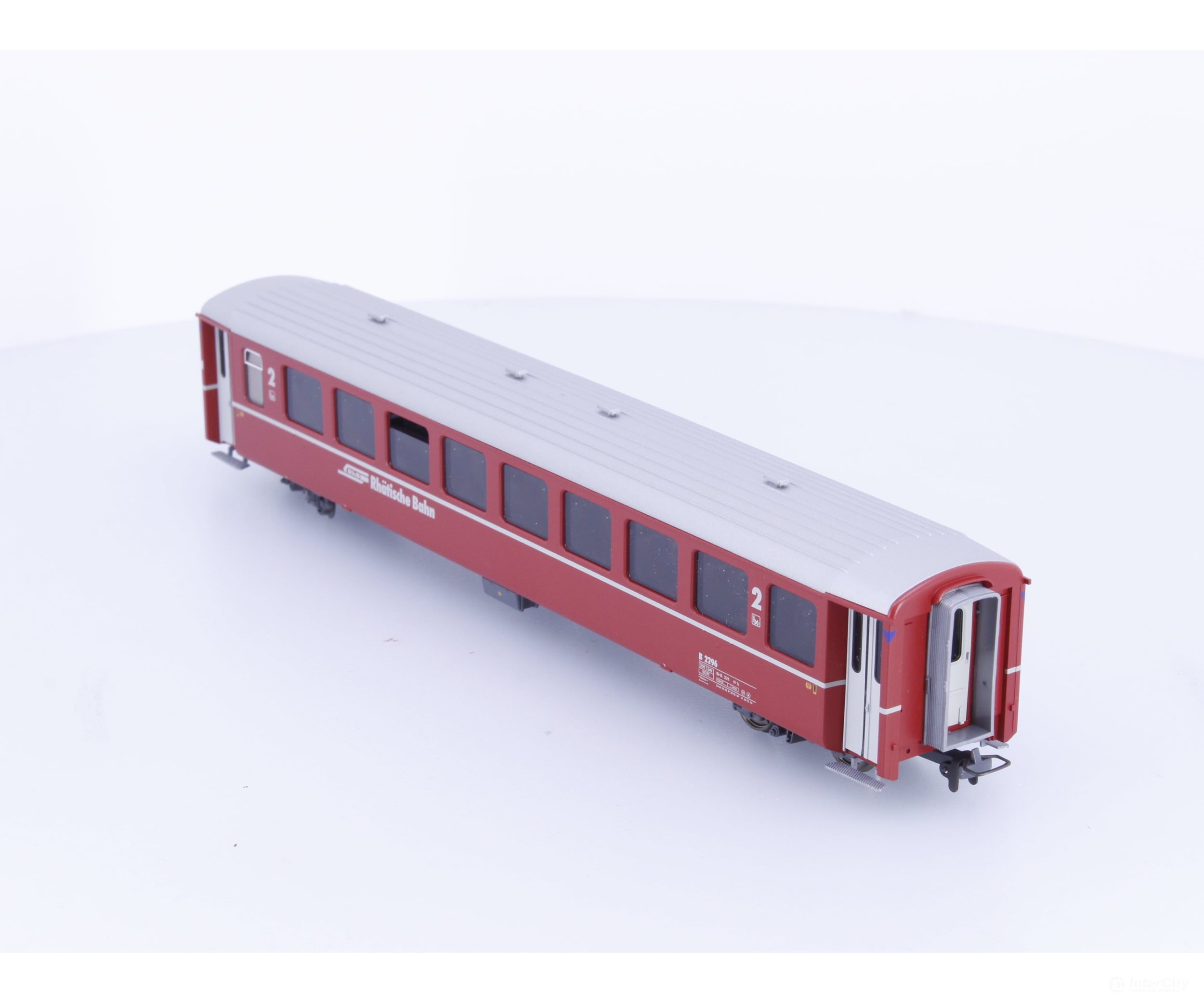 Bemo 3250156 HOm RhB 2nd Class Passenger Car Refit B2296 - European Passenger Cars